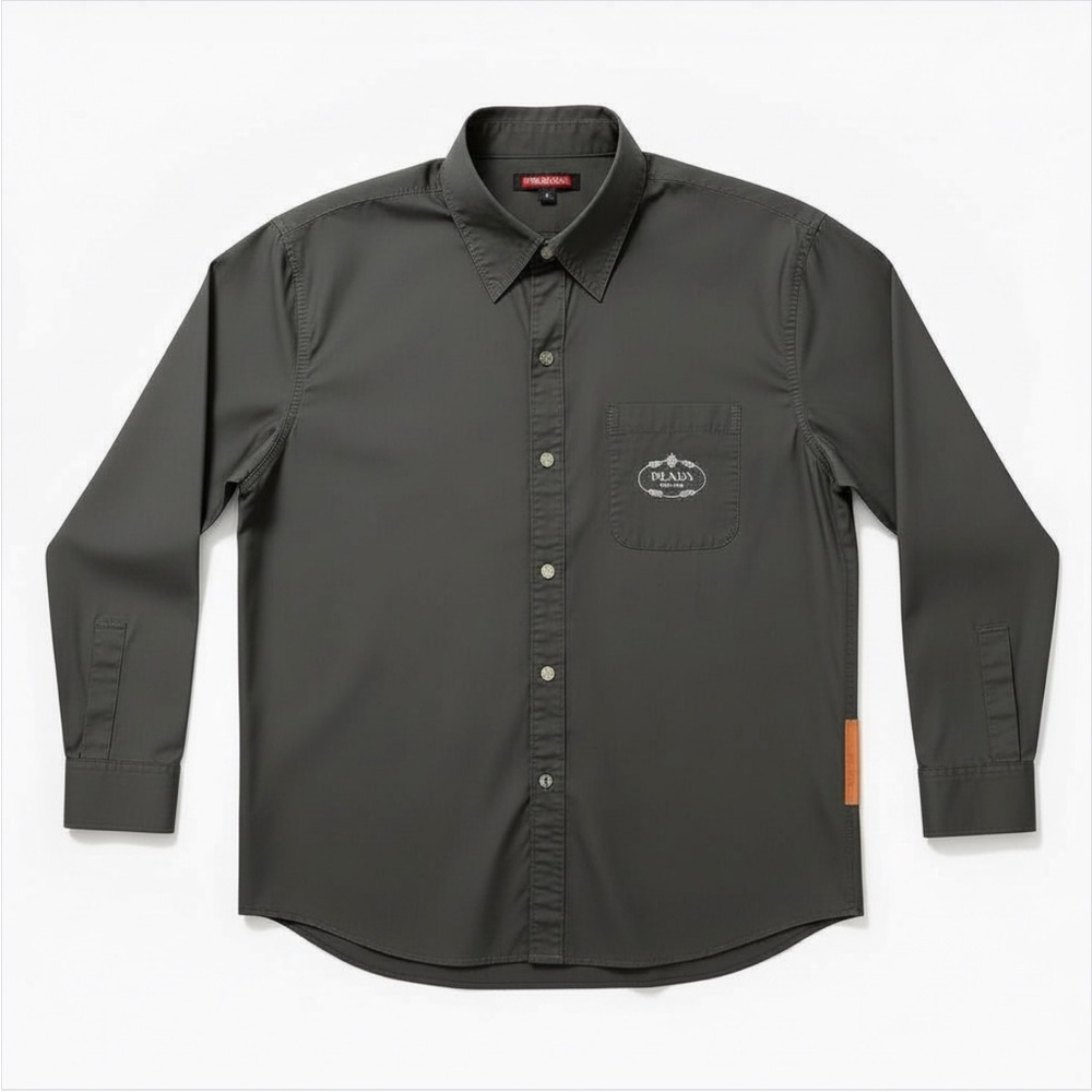 Prada Dark Gray Casual Button Down Shirt